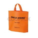 Picture of Flexo Printed Orange Nonwoven Bag with Bottom Gusset