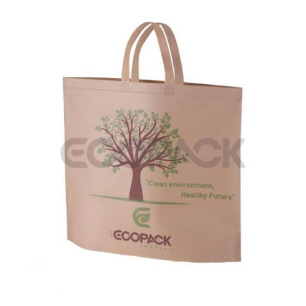 Eco Pack Ambalaj. Bottom Gusseted Nonwoven Bag with Ecopack Logo