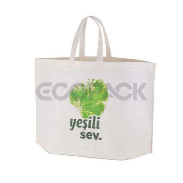 Picture of Flexo Printed Bottom Gusset Love the Green Nonwoven Market Bag