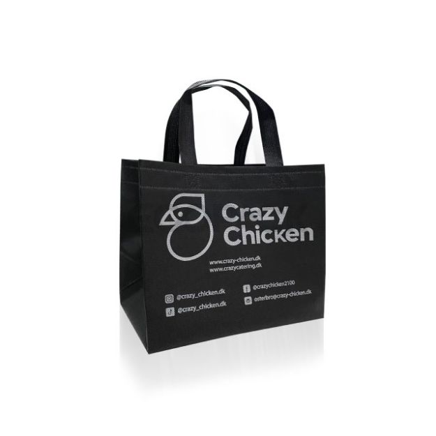 Picture of Flexo Printed 3D Gusseted Black Nonwoven Shopping Bag