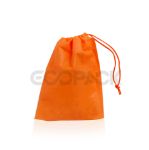 Picture of Nonwoven Orange Mini Drawstring Bag