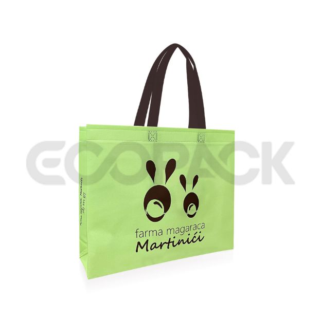 Picture of Green Laminated Logo Printed Nonwoven Bag